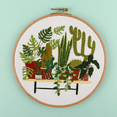 thumbnail image 2 of bedienty DIY Embroidery Kit with Hoop Plant Pattern Cross Stitch Set Handwork Needlework for Beginner Handmade Sewing Craft mixed color 6 1Set, 2 of 5