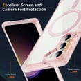 thumbnail image 2 of SaniMore for Samsung Galaxy S23 Magnetic Case, [Wireless Charging] Crystal-clear Rugged PC Back Back Skin-feel Shockproof Strong Drop Resistant Slim Shell for Samsung Galaxy S23 Car Mount, Pink, 2 of 7