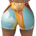 thumbnail image 2 of Picia Happy Goat In Meadow Printed Workout Shorts for Women Seamless Scrunch Butt Lifting High Waisted Yoga Gym Booty Running Moisture-wicking Short Pants-Large, 2 of 9