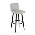 thumbnail image 1 of Amisco Betty 30 in. Swivel Bar Stool - Light Grey Polyester / Black Metal, 1 of 9