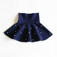 thumbnail image 2 of ZACPNCV Girls Metallic Skater Skort Kids High Waisted Shiny Dance Scooter Skirt Dark Blue 10-11 Years, 2 of 6