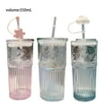 thumbnail image 3 of LOVEVER 20 OZ Iced Coffee Glasses Tumblers  Glass Cups with Lids and Straws for Ice Water  Juice  Tea  Milk  Smoothie and Cold or Hot Drinks, 3 of 5