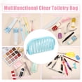 thumbnail image 6 of Unique Bargains Clear Makeup Bag Transparent Toiletry Bag Zipper Cosmetic Bag Organizer for Travel for Women Blue, 6 of 7