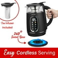 thumbnail image 5 of Brentwood 1,100-Watt 1.7-L Cordless Digital Glass Electric Kettle with Tea Infuser (Black), KT-2018DBK, 5 of 5