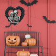 thumbnail image 4 of Decoración colgante para puerta y ventana, corona de fantasma colgante con calavera gótica de terror, adorno de calavera negra, decoración de puerta de casa embrujada para decoración de, 4 of 5