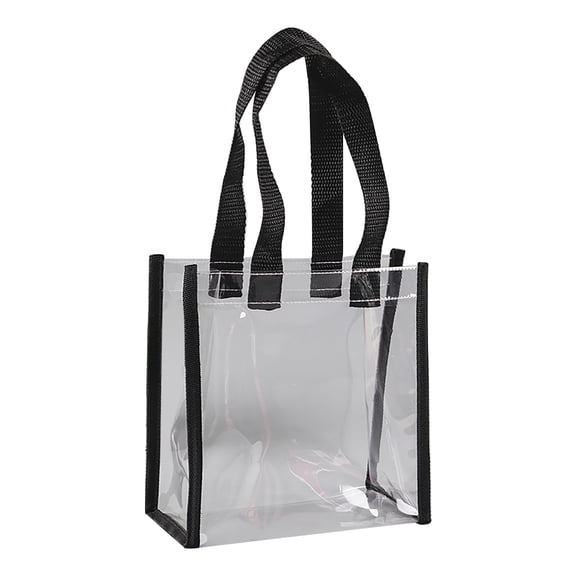 Transparent Handbag for Cosmetic Versatile Shopping and Bag Jelly Style with Sewn Design