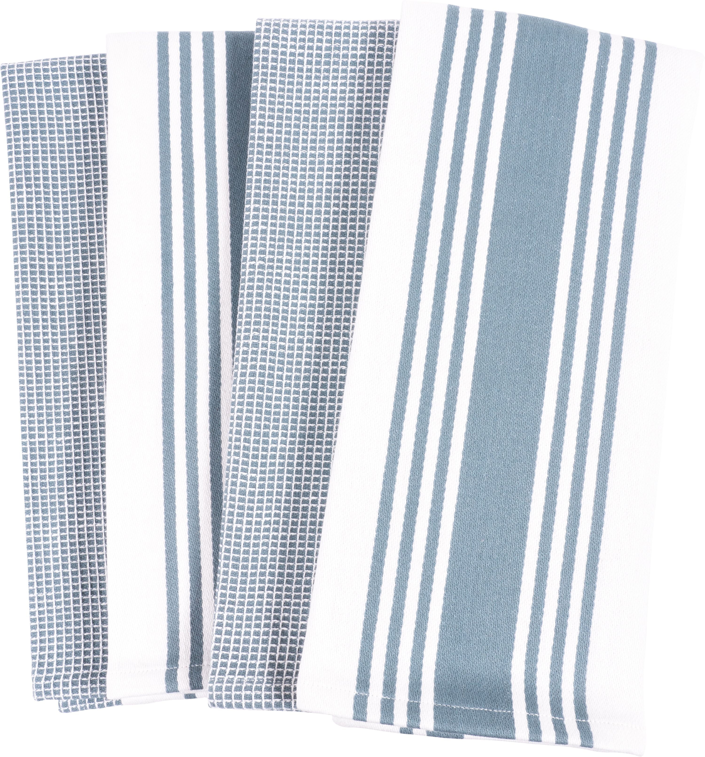 KAF Home Grid Terry Kitchen Towel - Blue