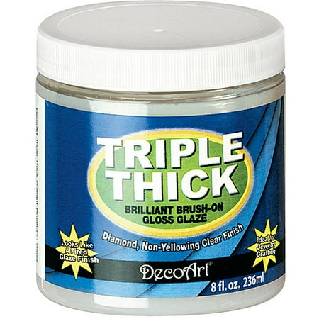 Deco Point - Deco Art Triple Thick Brilliant Brush, On Gloss Glaze, 8 oz Jar
