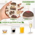 thumbnail image 2 of Yayeee 6 PCS Drink Coasters with Holder Set Woven Absorbent Round Tabletop Hot Pad, White Cakes Pattern, 2 of 7