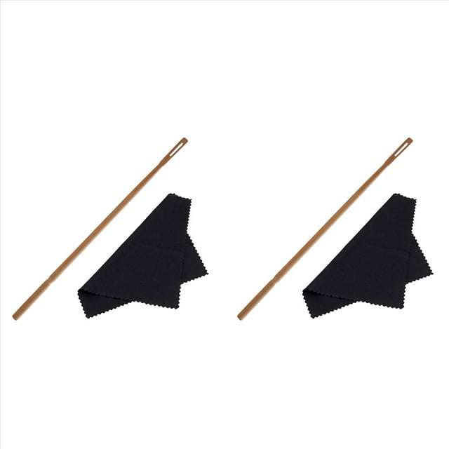 2X Barra de Limpieza con Paño Kit de Limpieza de Flauta Accesorios para Instrumentos Musicales de Viento de Madera