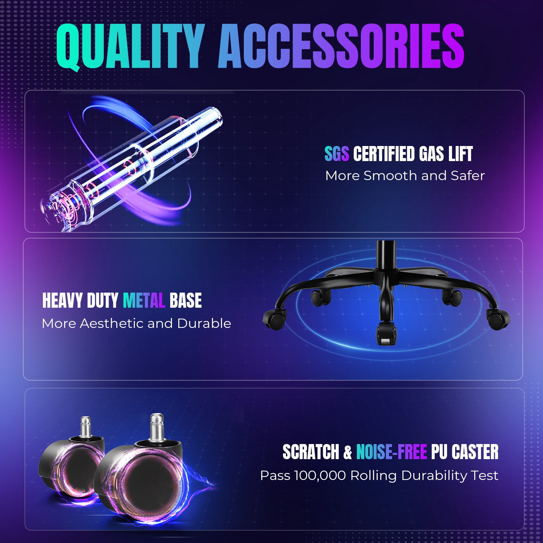 GTRACING RGB Gaming Chair with  Racing Style RGB LED Lights & Foot Rest , Breathable Fabric Ergonomic Computer Chair for Home Office Desk