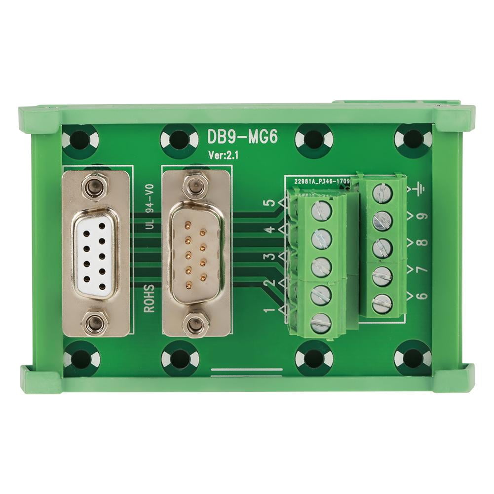 DB9 Male Breakout Board DB9 splitter DB9 D-Sub DIN Rail Mount Interface ...