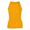 thumbnail image 5 of Dwellite Womens Tank Tops Crew Neck Sleeveless Ribbed Tank Casual Basic Thick Strap Slim Fitted Racerback Shirts Orange S, 5 of 5
