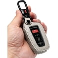 thumbnail image 7 of Key Fob Cover Compatible with Toyota RAV4 Highlander Camry Avalon 4Runner Corolla Prius 2021-2026 Keychain Case Holder Protector,Gray, 7 of 7