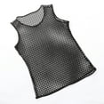 thumbnail image 3 of Franhais Men's Sexy Mesh Vest Gym Training Hollow Out Muscle Cloth Black Clubwear Tank Top, 3 of 7