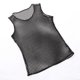 thumbnail image 4 of Top musculoso sin mangas ajustado de rejilla de malla para hombre XBTCLXEBCO Negro, Mediana, 4 of 6