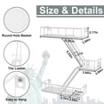 thumbnail image 4 of EOSTBE Fire Escape Wall Shelf with Baskets - 3-Tier Metal Fire Escape Ladder Shelf Wall Organizer, New York Inspired Decorative Shelf, White Floating Action Figurine Display Shelves for Bedroom., 4 of 8