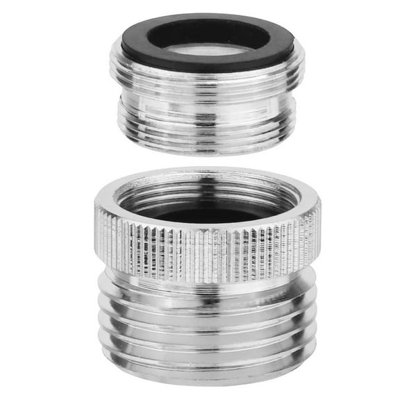 WINDLAND 2Pieces Copper Faucet Adapter 3/4 Thread with Bathroom Hose Kitchen Sink
