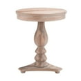 thumbnail image 3 of Pemberley Row Wood Natural Brown Side Table Round Pedestal Base Assembly Required, 3 of 6