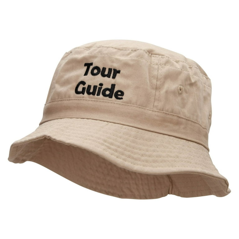  Tour Bucket Hat ベージュ OSFM Tour Guide Embroidered Bucket Hat - Natural OSFM - Walmart.com