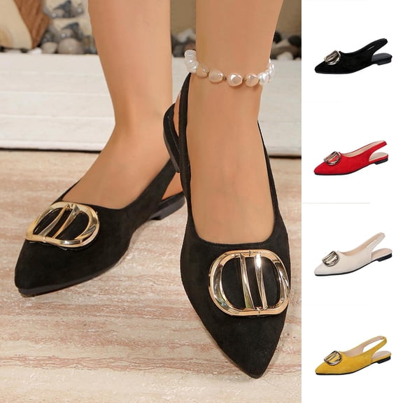 Lenago Flat Shoes for Women Wide Width Round Toe Walking Shoes Casual Womens Dress Shoes Office Shopping Party Travel Beige Size-9
