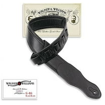Walker Williams G 46 Black On Black Padded Guitar Strap with Glove Leather Back