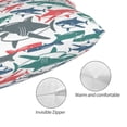 thumbnail image 3 of Honeii Colorful Shark Print Pillow Cases,Plush Throw Pillow Covers,Decorative Pillowcase for Sofa, Couch, Living Room-20"x30", 3 of 6