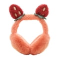 thumbnail image 5 of Women Winter Fluffy Plush Earmuffs Cartoon Strawberry Foldable Ear Warmers Cover A0NF (Blue), 5 of 7