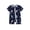 Dark Blue, variant on Weebloom Outfits Baby Boy Girl Footless Pajamas Zip Up Short Sleeve Romper Jumpsuit Toddler Bodysuit Soft Summer Sleepers Pjs Onesies Clothes Set Dark Blue 9-12 Months