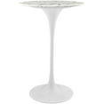 thumbnail image 1 of Modern Contemporary 28Inches Artificial Marble Bar Table, White, Marble, Steel, 1 of 4