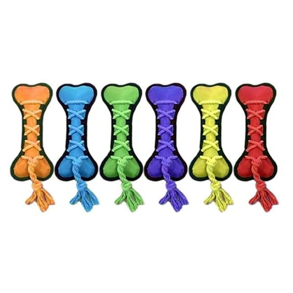 Multipet 784369434392 11.5 in. Cross Ropes Bone Toys, Assorted