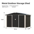 thumbnail image 4 of Supeer Metal Outdoor Storage Shed 8.5FT x 6.5FT, Steel Utility Tool Shed Storage House with Lockable Door, Metal Sheds Outdoor Storage for Backyard, Garden, Patio (Black), 4 of 8