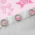 thumbnail image 4 of jejeloiu Kawaii Bow Tie Black Out Curtains,Retro Flower Floral Curtains Pack of 2 (42x63 Each),Pink Cute Bowknot Bedroom Curtains For Girls Boys,Luxury Bedroom Decor, 4 of 6