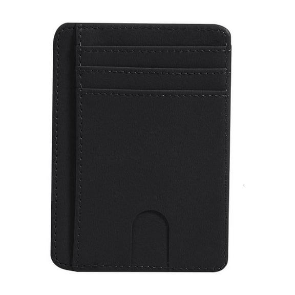 WE-POLUJ Slim PU Leather Card Holder Men's Women's Wallet RFID Blocking Business Card for Case Purse Travel Casual Use