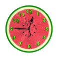 thumbnail image 1 of Reloj de pared con forma de rebanada de sandía, de 10 pulgadas, silencioso, estilo rústico retro, decorativo para sala de estar, cocina, hogar, baño y dormitorio, 1 of 7