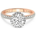 thumbnail image 3 of 4 Carat IGI Certified Round Shape Lab Grown Diamond Engagement Ring | 14K Rose Gold |Klarissa Halo Diamond Eternity Diamond Ring | FG-VS1-VS2 Quality Friendly Diamonds, 3 of 4