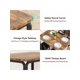 thumbnail image 5 of 4 - person 5 - piece dining mesa set - moderno metal frame, wood tabletop, perfect para small spaces, includes 1 mesa y 4 sillas para kitchen, dinette, o breakfast nook, 5 of 9