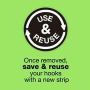 FrogTape reMOVEables Medium Brushed Nickel Heavy Duty Hooks, 2 Hooks and 4 Adhesive Strips