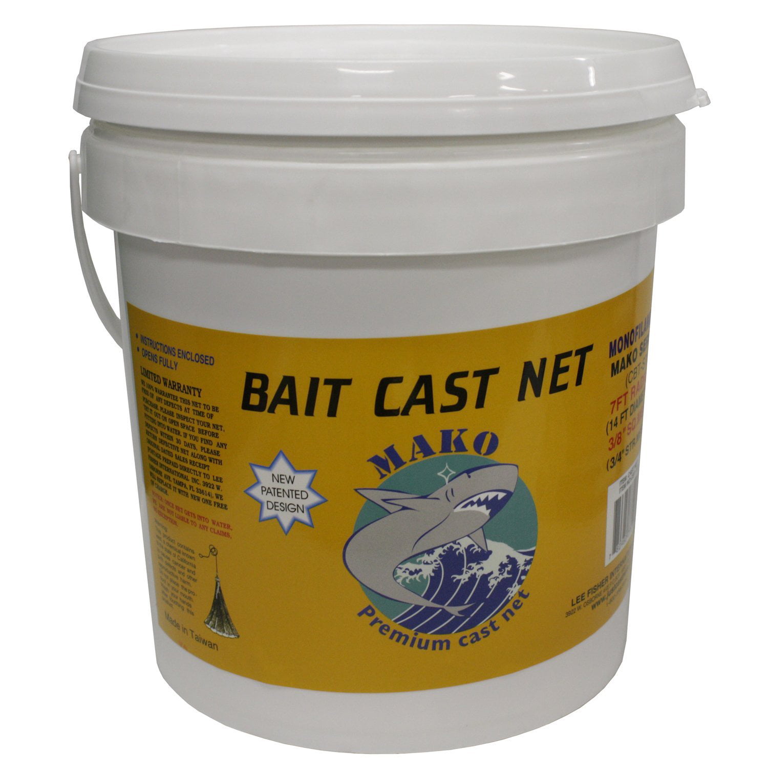 Betts CM35-I Tyzac Clear Mesh 3.5' 3/4Lb 3/8" Fishing Cast Net 