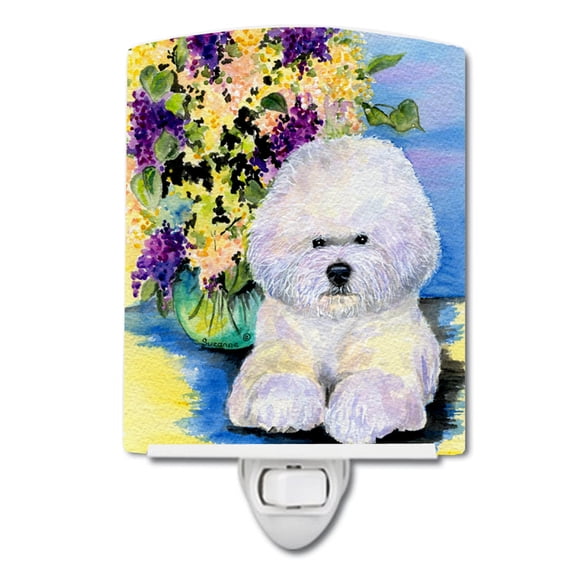 Caroline's Treasures SS8295CNL Bichon Frise Ceramic Night Light, 6x4x3", multicolor