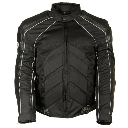 Body Armor Jacket - Milwaukee Leather Mens Combo Black Armored Leather/Textile/Mesh Jacket