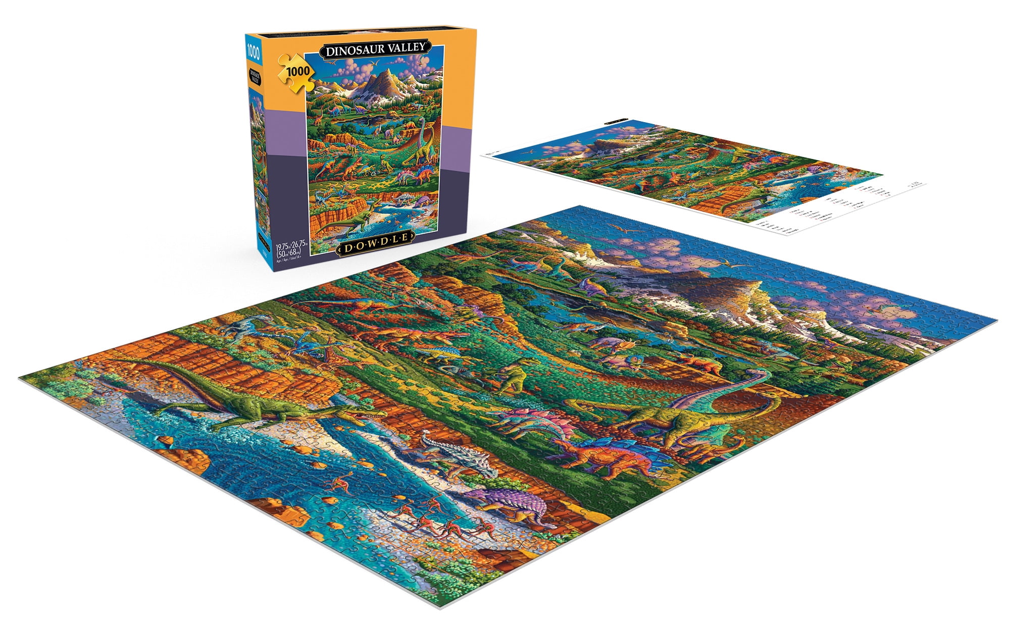 Buffalo Games Dinosaur Valley 1000-Piece 26.75 x 19.75-Inch Interlocking Jigsaw Puzzle for Adults Ages 14+