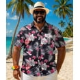 thumbnail image 4 of COOFANDY Big and Tall Casual Shirts for Men Short Sleeve Hawaiian Button-Down Shirts Plus Size Hide Belly No Tuck Shirts, 4 of 6