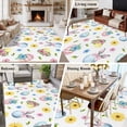 thumbnail image 5 of 5x8 Area Rugs for Living Room, Easter Non Slip Area Rugs for Kitchen Bedroom Entryway, Spring Watercolor Bunny Eggs Daisy Flowers Washable Carpet Runner Rug Floor Mats for Bedroom Home Decor, 5 of 8