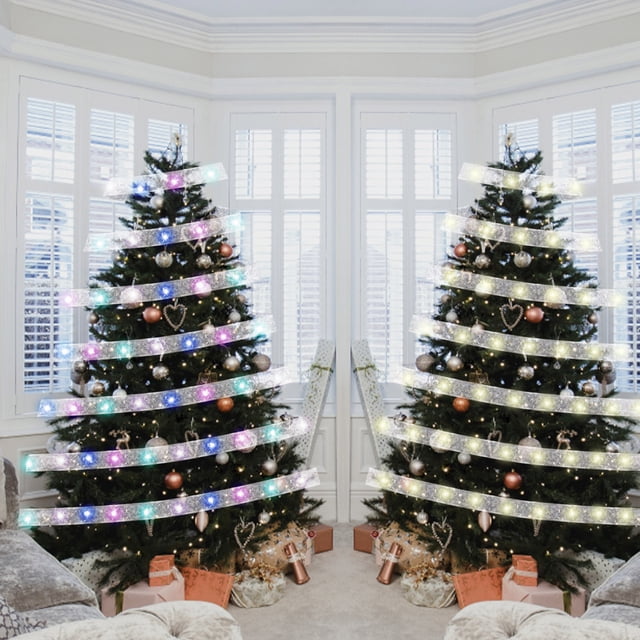 Luces Led Navideñas de Cinta, 50 Luces Led de Alambre de Cobre, Decoración a Pilas, Opciones Blanco Cálido/Multicolor, Decoración Navideña para Interiores y Exteriores, 5 M de Largo, Iluminación para