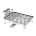 thumbnail image 1 of Hyasfey 1 Set Kitchen Dish Drainage Rack Stainless Metal Adjustable Drain Hole And Tube Bowl Plate Tableware Sink Kitchen Utensil Drying Organizer with Cutlery Holder, 1 of 7