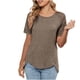 thumbnail image 1 of Blusas de Trabajo de las Mujeres Color Sólido Encaje Patchwork Botón Blusa Casual 95% Poliéster 5% Spandex, Top de Doblado Irregular para el Uso Diario, 1 of 8