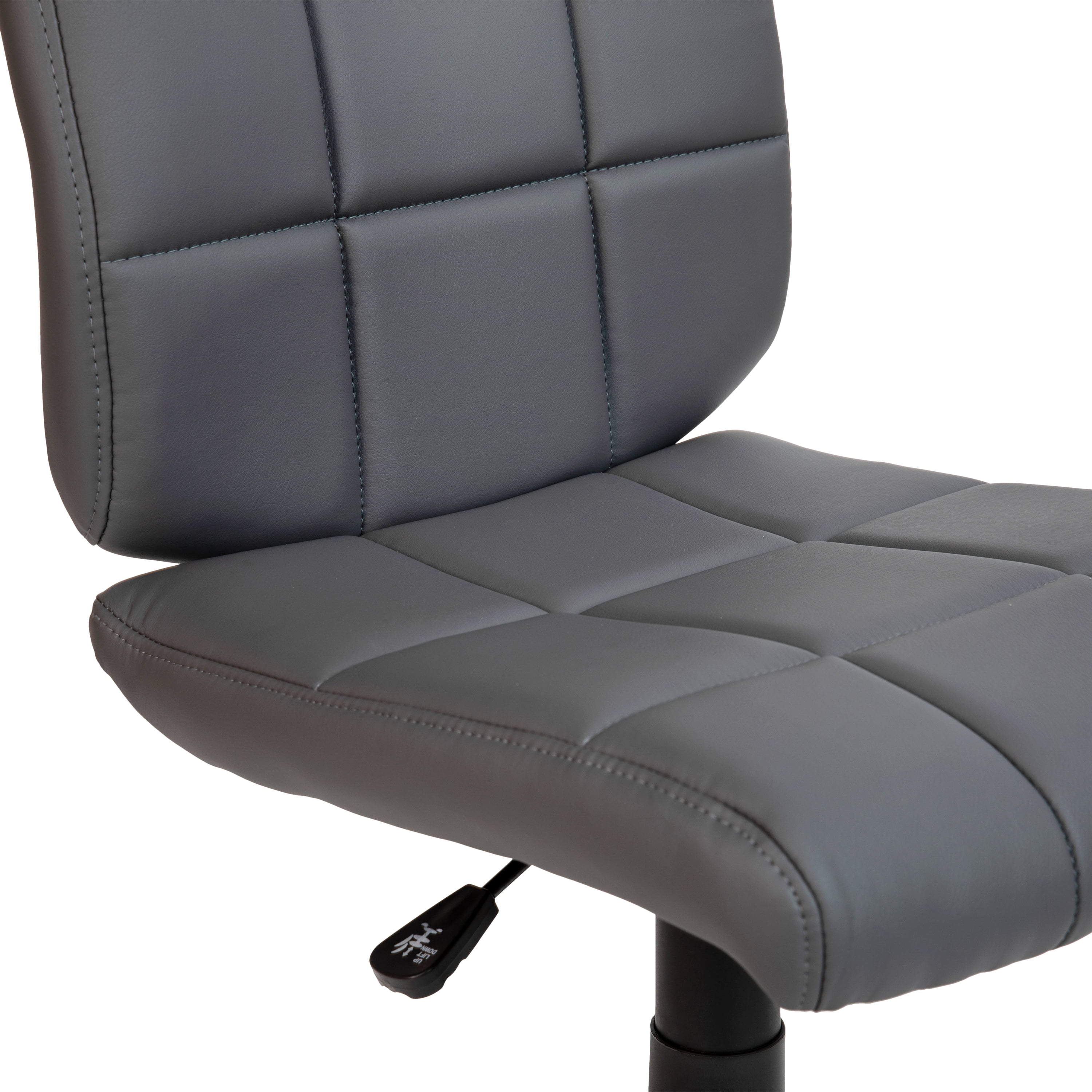 Flash Furniture Mid-Back Gray Quilted Vinyl Swivel Task Office Chair