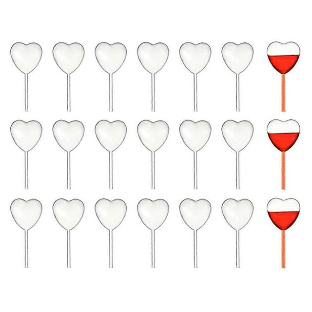 100 Piece Paper Cupcake and Jam Dropper Decoration Set, Plastic Eye Dropper, Dessert Pipette (Heart-