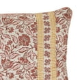 thumbnail image 6 of Better Homes & Gardens 20" x 20" Burgundy Red Block Print Floral Reversible Cotton Decorative Pillow, 6 of 6